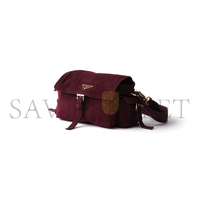 PRADA EXPLORE MEDIUM SUEDE LEATHER SHOULDER BAG 1BD394 (30*14*10cm)